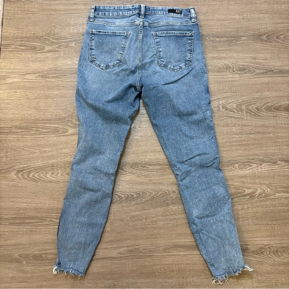 Kut From The Kloth Jeans Sz 10 High Rise Connie Fab Ab Ankle Skinny Raw Hem​ - Picture 5 of 8